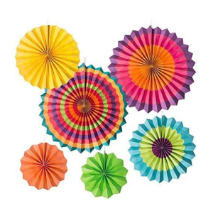 6pcs Party Fans Decoration
