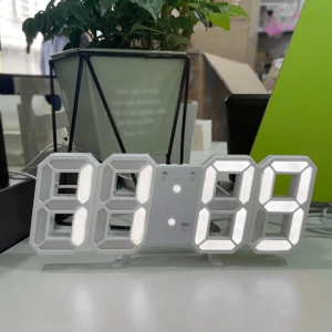 3D LED Digital Clock – Luminous Multifunctional Wall Clock | USB Plug-in Home Decoration