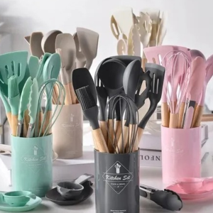 12 Pcs Silicone Cooking Tools Kitchen Cookware Set