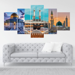 Makka Madina Al Aqsa 5 Part Canvas