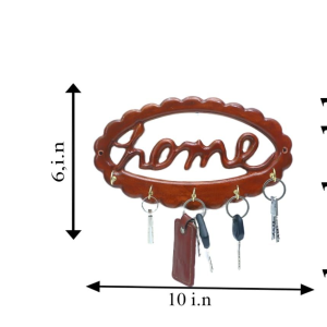 Wooden Wall Mount Key Holder with Shelf