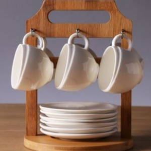 Modern Wooden Cup Press Holder