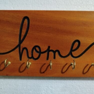 Wooden Wall Mount Key Holder with Shelf