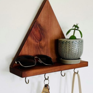 Simple Wooden Shelf Key Holder