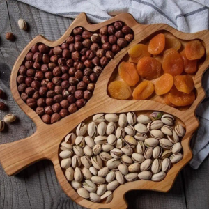 Wooden Nut Tray with Poles