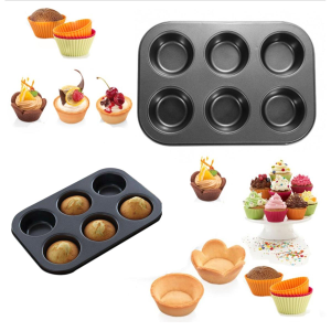 6-Cup Carbon Steel Mini Muffin & Bun Pan