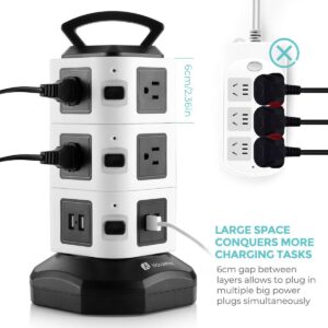 3-Layer Multi Plug Adapter Tower
