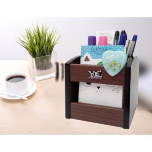 Rotating Multi-Function Wooden Pen Holder