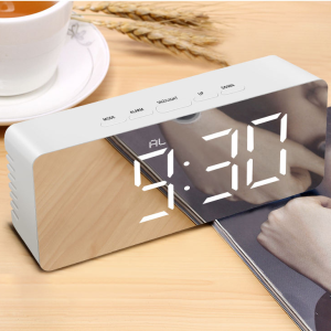 LED Digital Temperature Mirror Alarm Clock