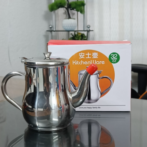 750ML Big Size Stainless Steel Oil Pot with Strainer