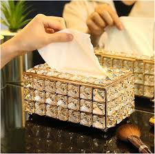 Tray Paper Rack Crystal Tissue Box Holder